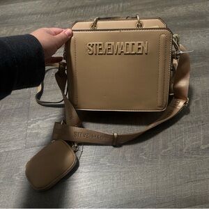 Steve Madden Beige Crossbody Bag with Pouch